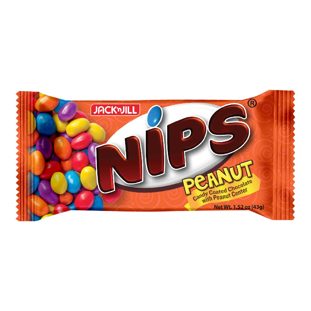 Nips Peanut Candy Chocolate 43g