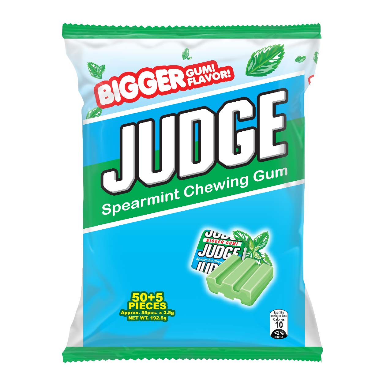 Judge Spearmint Chewing Gum 50s