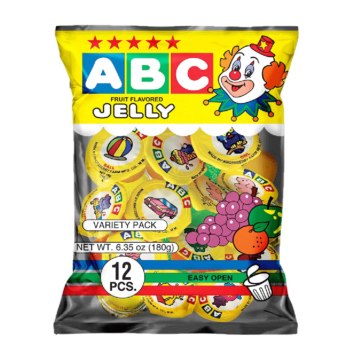 ABC Fruit Flavored Jelly Variety Pack 12s