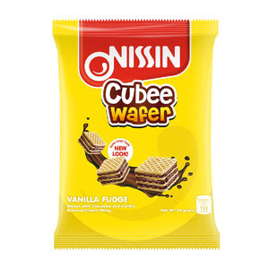 Nissin Cubee Wafer Vanilla Fudge Flavor 25g