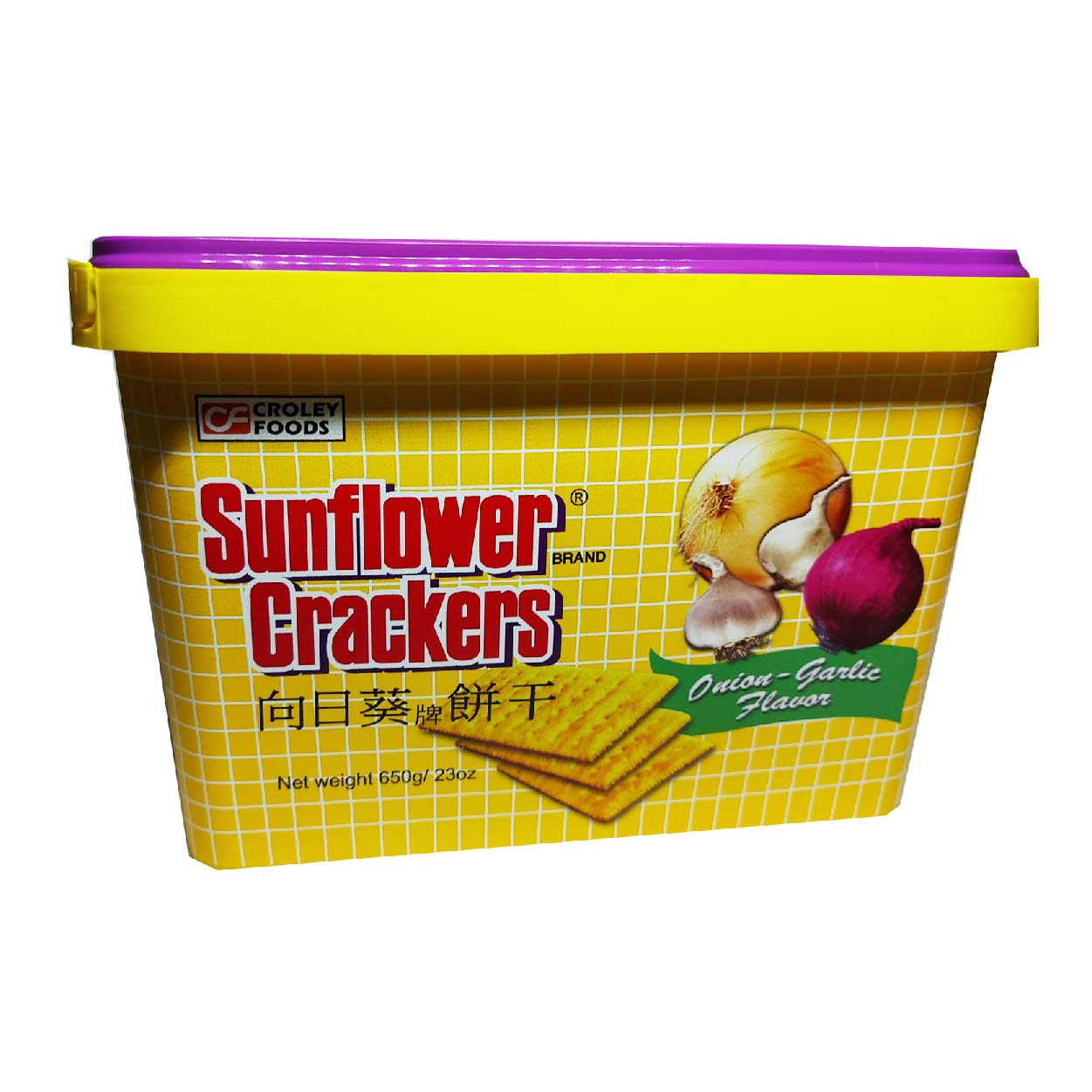 Sunflower Crackers Onion-Garlic 650g