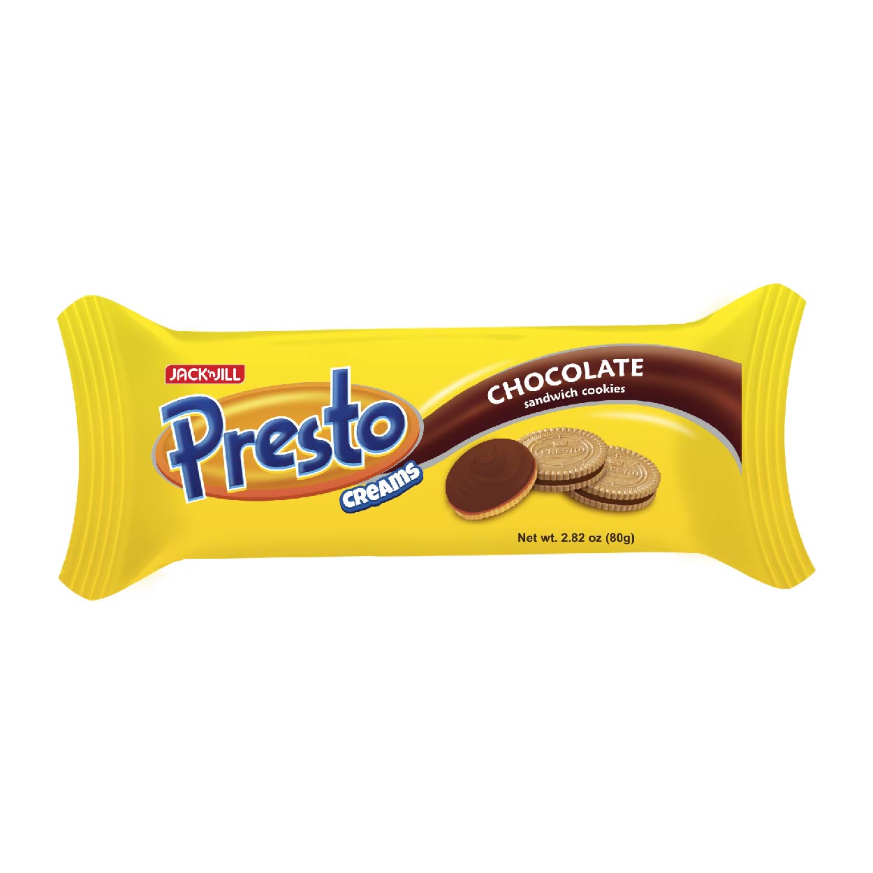 Presto Creams Chocolate Sandwich Cookies 80g