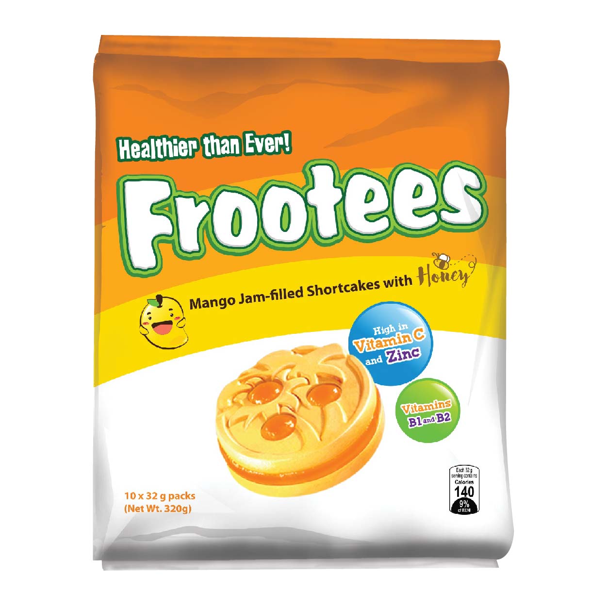 Rebisco Frootees Mango Shortcakes Sandwich 10s