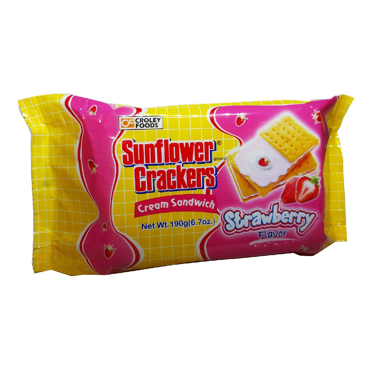Sunflower Crackers Strawberry Cream Sandwich 190g