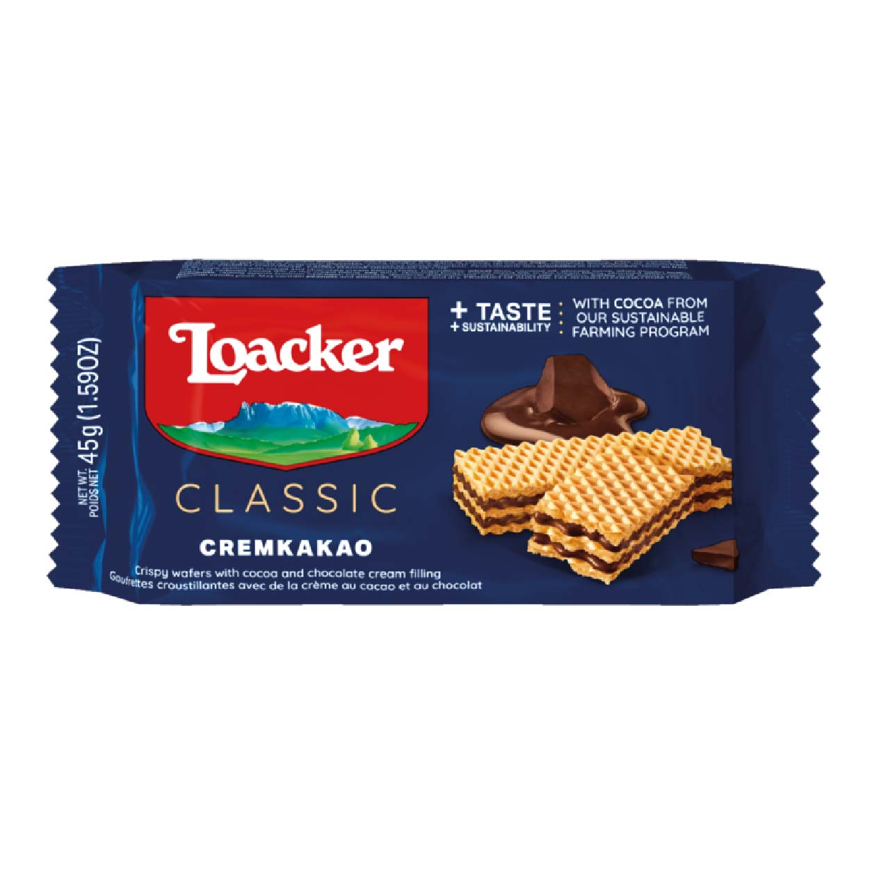 Loacker Classic Cremkakao Crispy Chocolate Wafer 45g