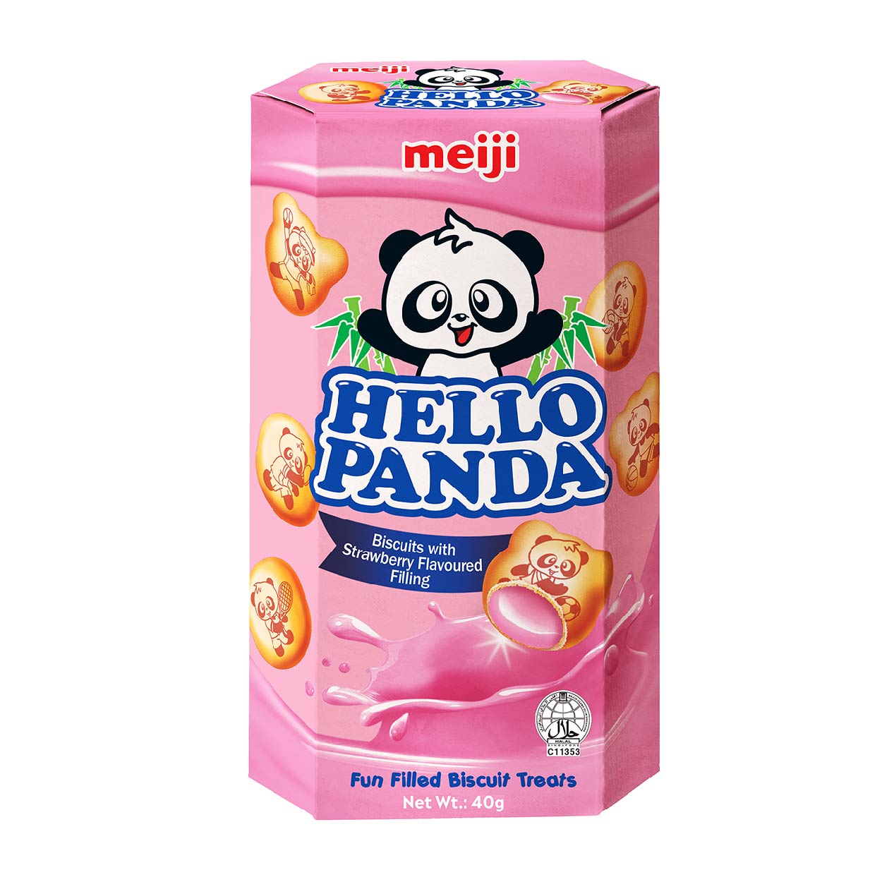 Meiji Hello Panda Strawberry Biscuits 40g