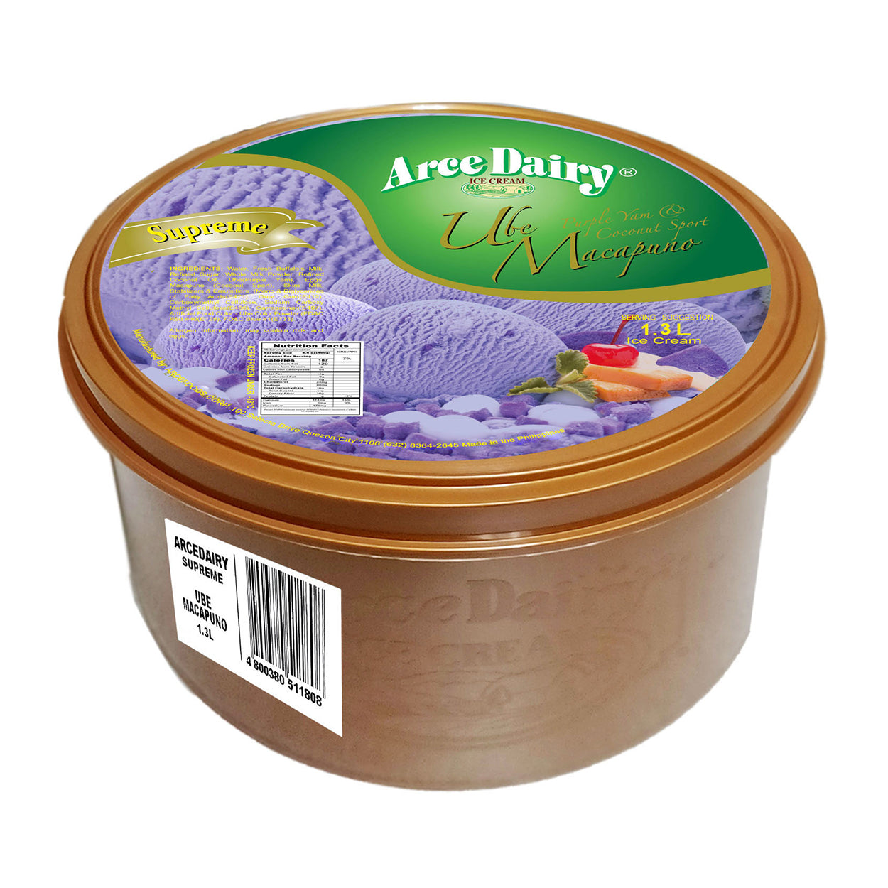Arce Dairy Supreme Ube Macapuno 1.3L