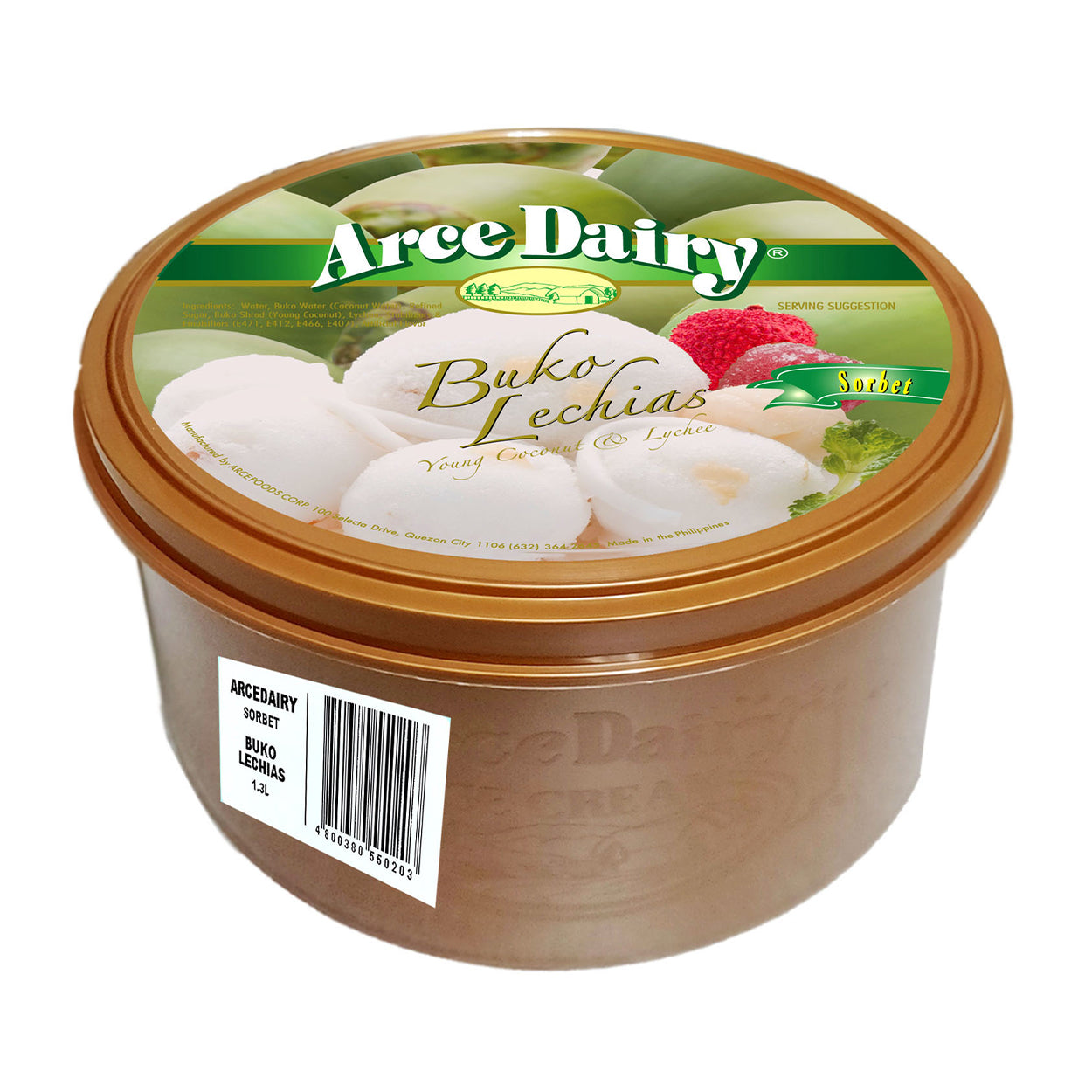 Arce Dairy Sorbet Buko Lechias 1.3L