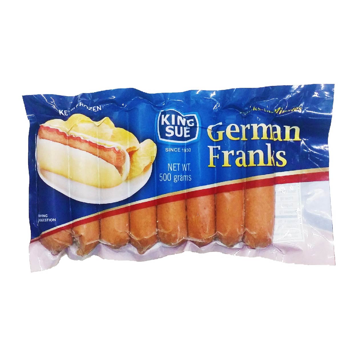 King Sue German Franks Hotdog 500g