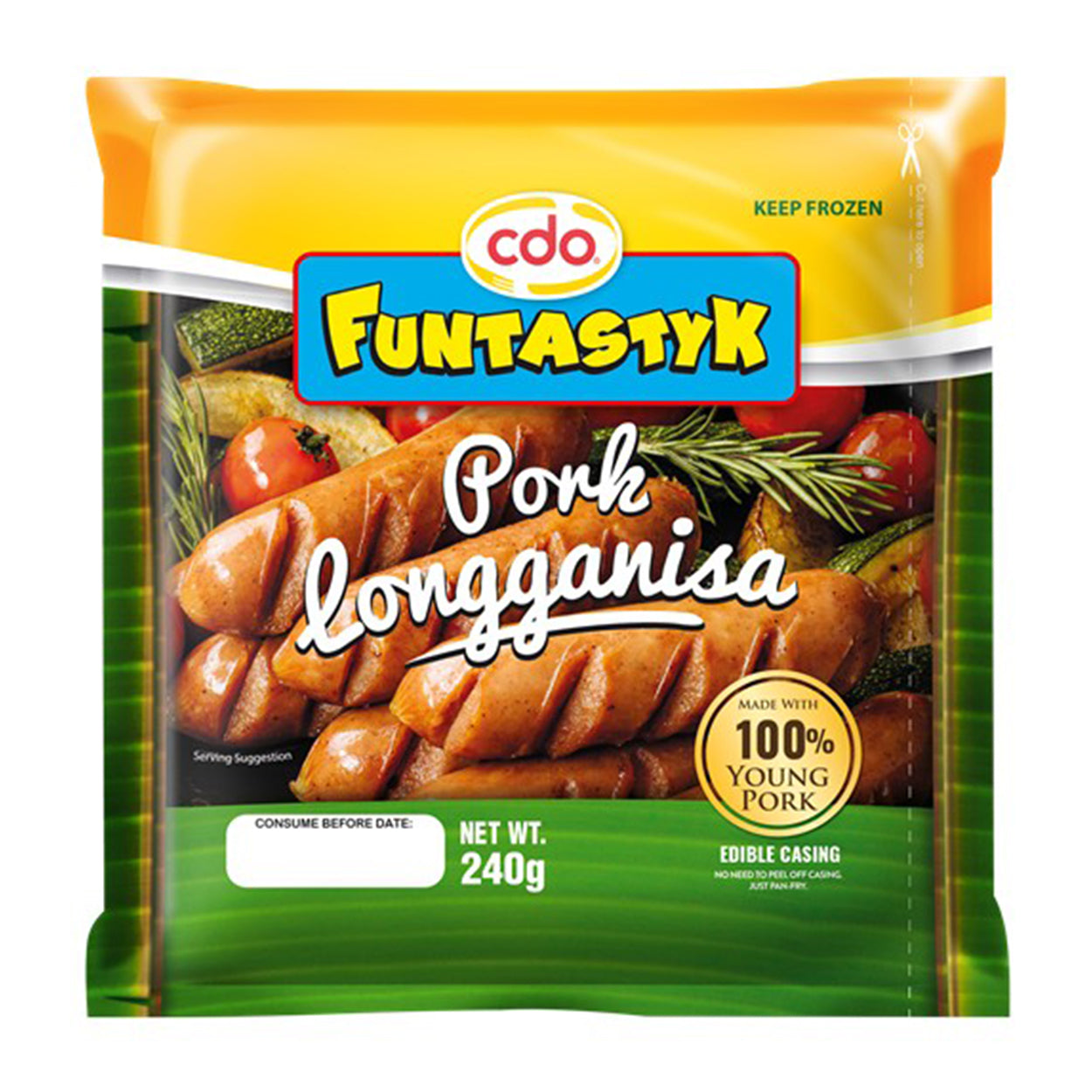 CDO Funtastyk Pork Longganisa 240g