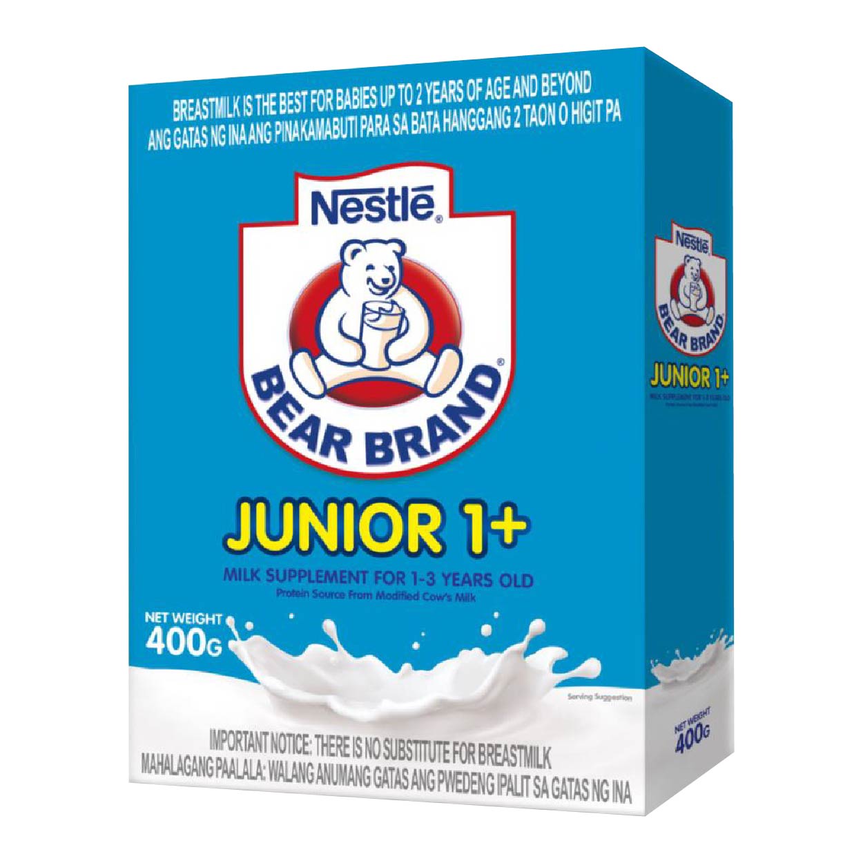 Bear Brand Junior 1+ Milk Supplement 1-3 years old 400g