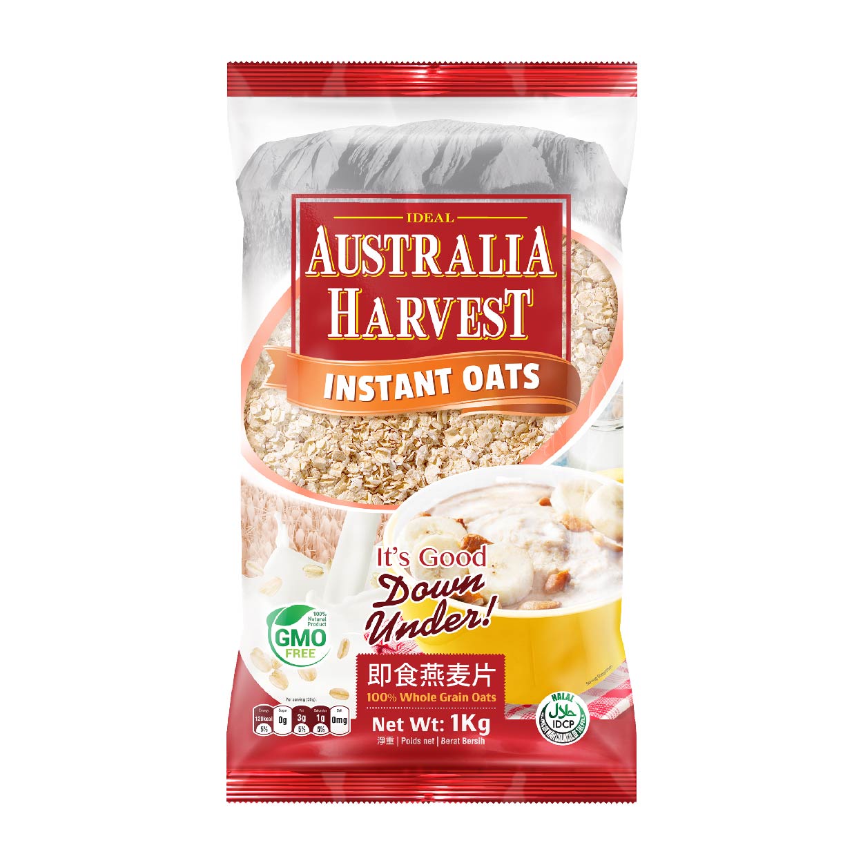 Ideal Australia Harvest Instant Oats 1kg