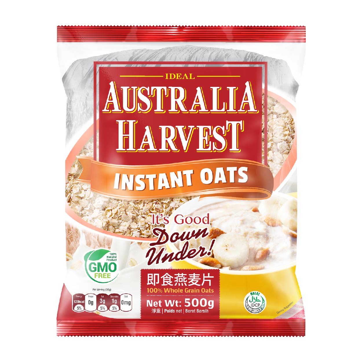 Ideal Australia Harvest Instant Oats 500g