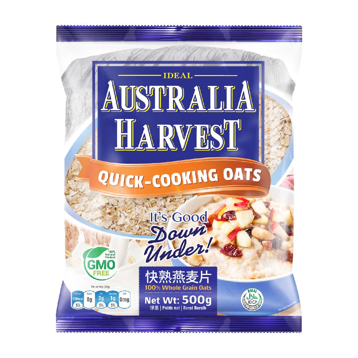 Ideal Australia Harvest Quick-Cooking Oats 500g