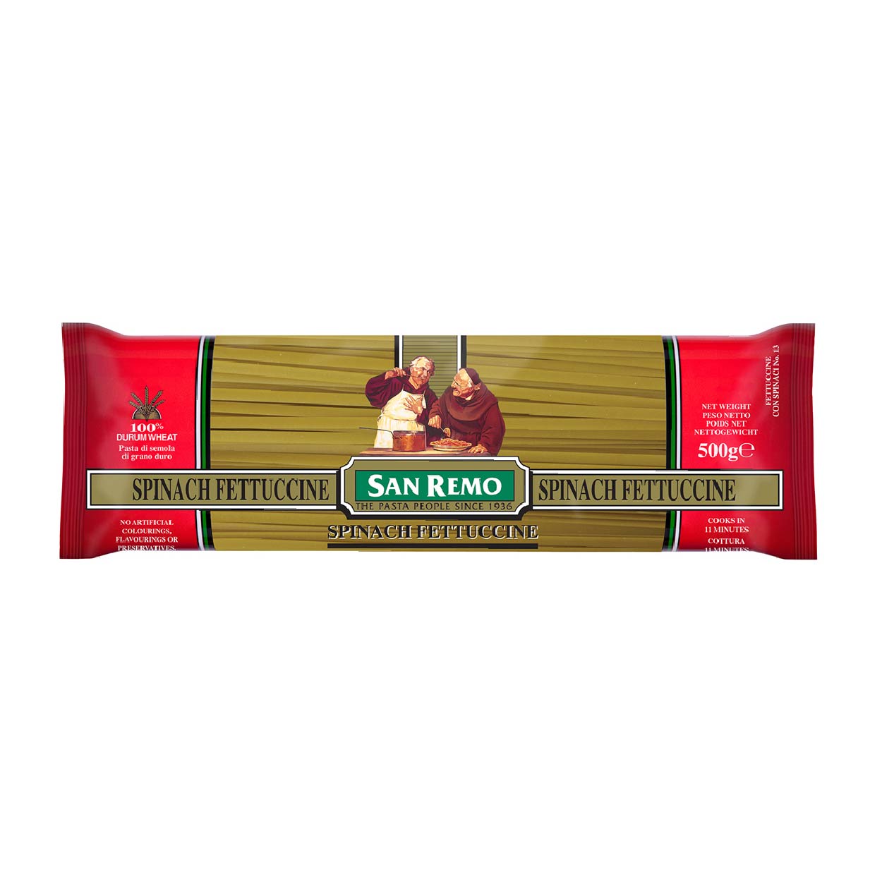 San Remo Spinach Fettuccine Pasta 500g