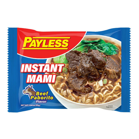 Payless Instant Mami Beef Paborito Flavor 55g