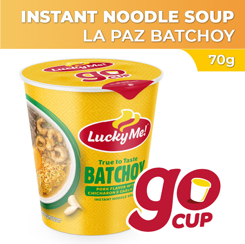 Lucky Me Instant Noodle Soup La Paz Batchoy Go Cup 70g