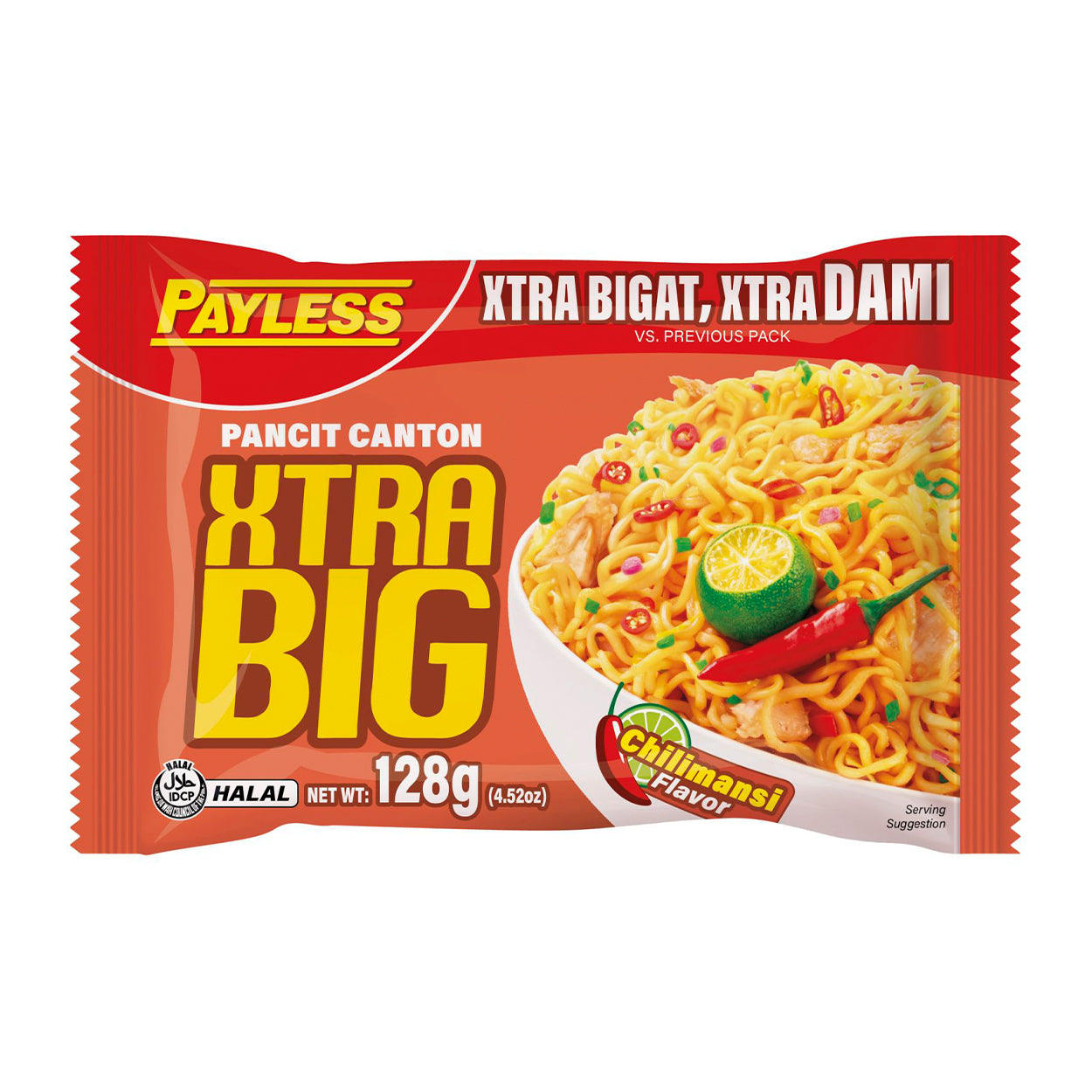 Payless Pancit Canton Instant Noodles Xtra Big Chilimansi 128g
