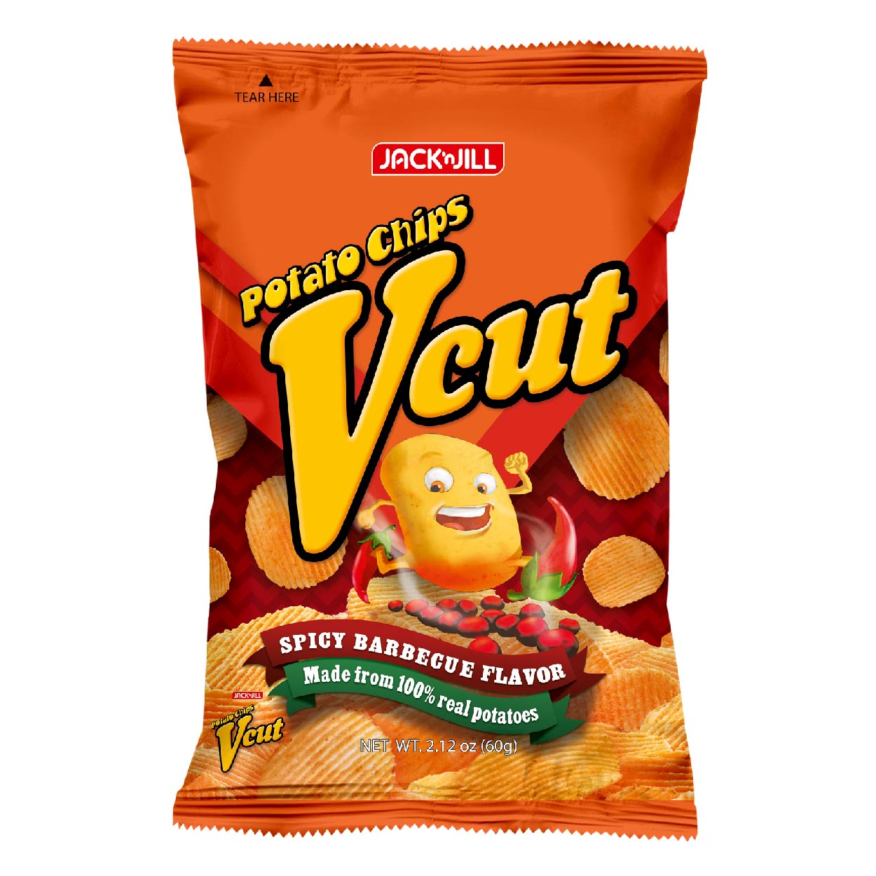 Jack n Jill V-Cut Spicy Barbeque 60g