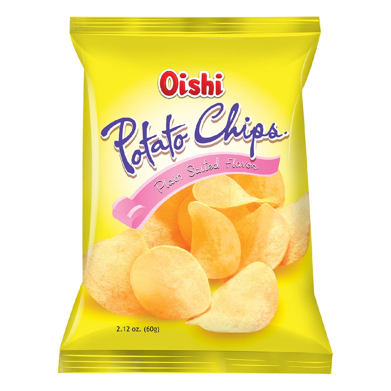 Oishi Natural Potato Chips Plain Salted 60g