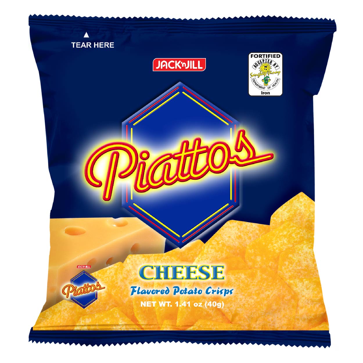 Piattos Potato Crisps Cheese 40g