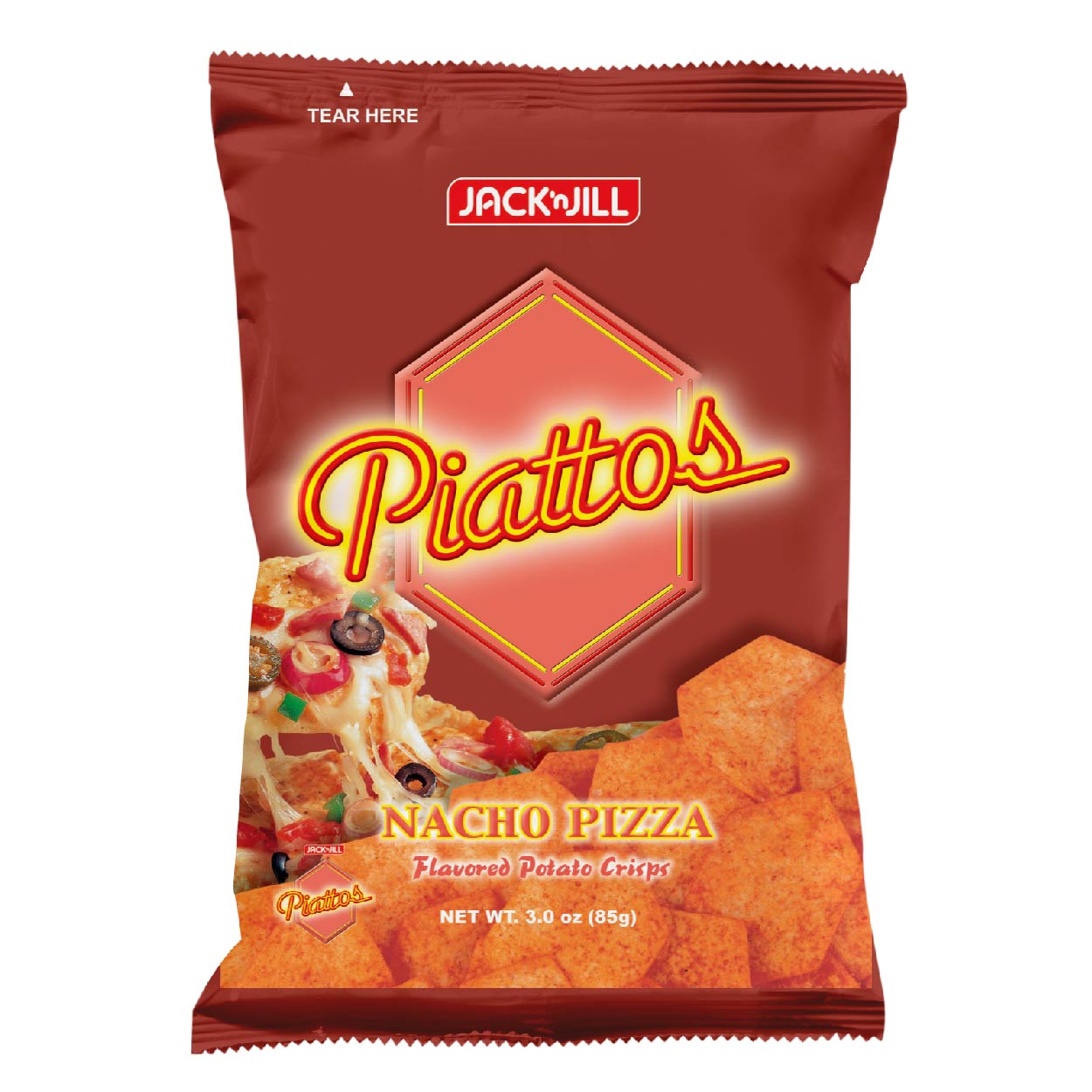 Piattos Potato Crisps Nacho Pizza 85g