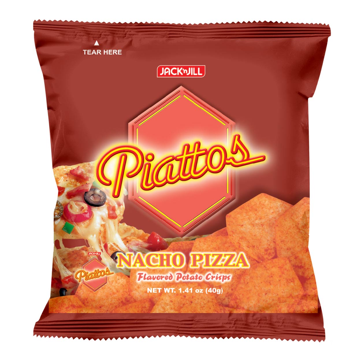 Piattos Potato Crisps Nacho Pizza 40g