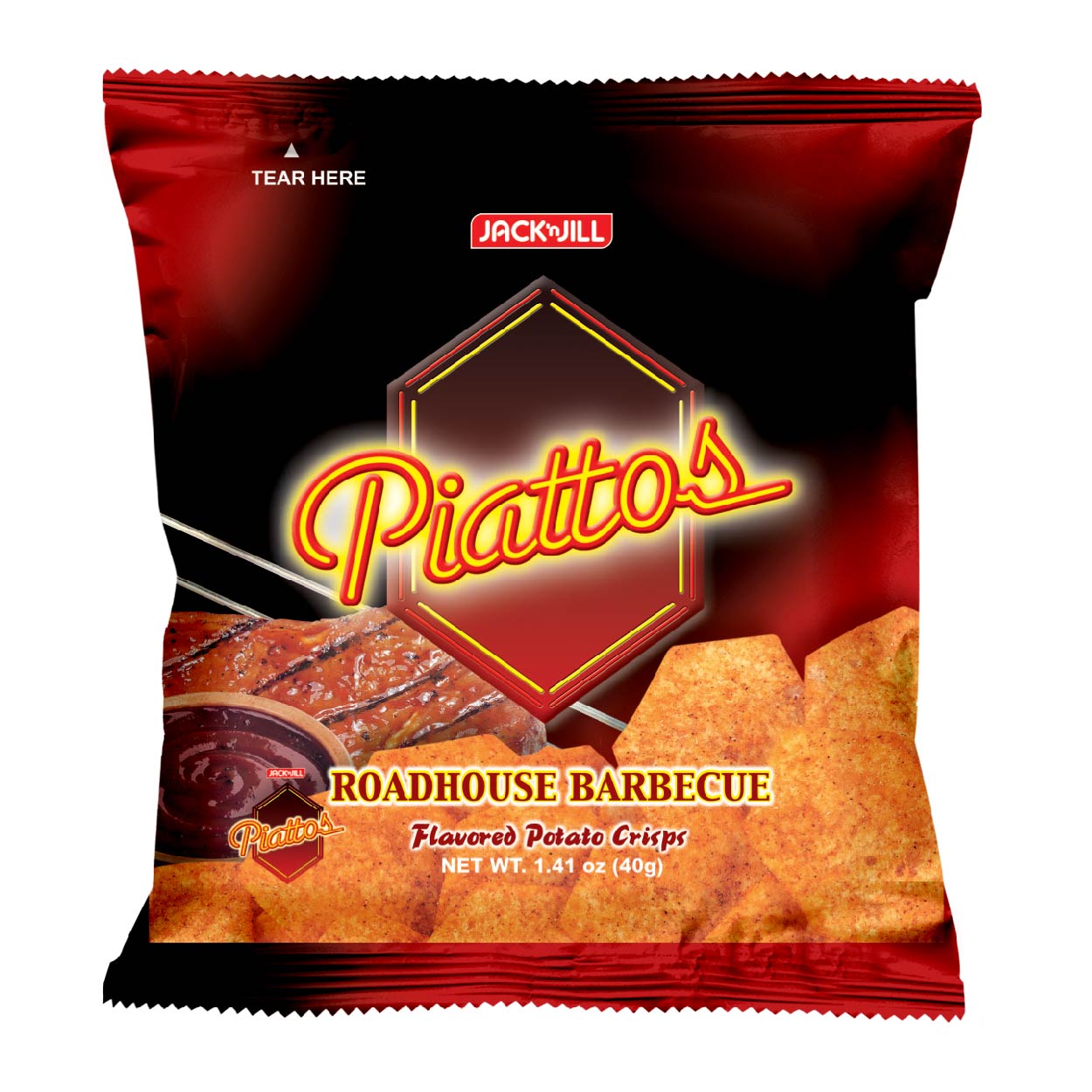 Piattos Potato Crisps Roadhouse Barbecue 40g
