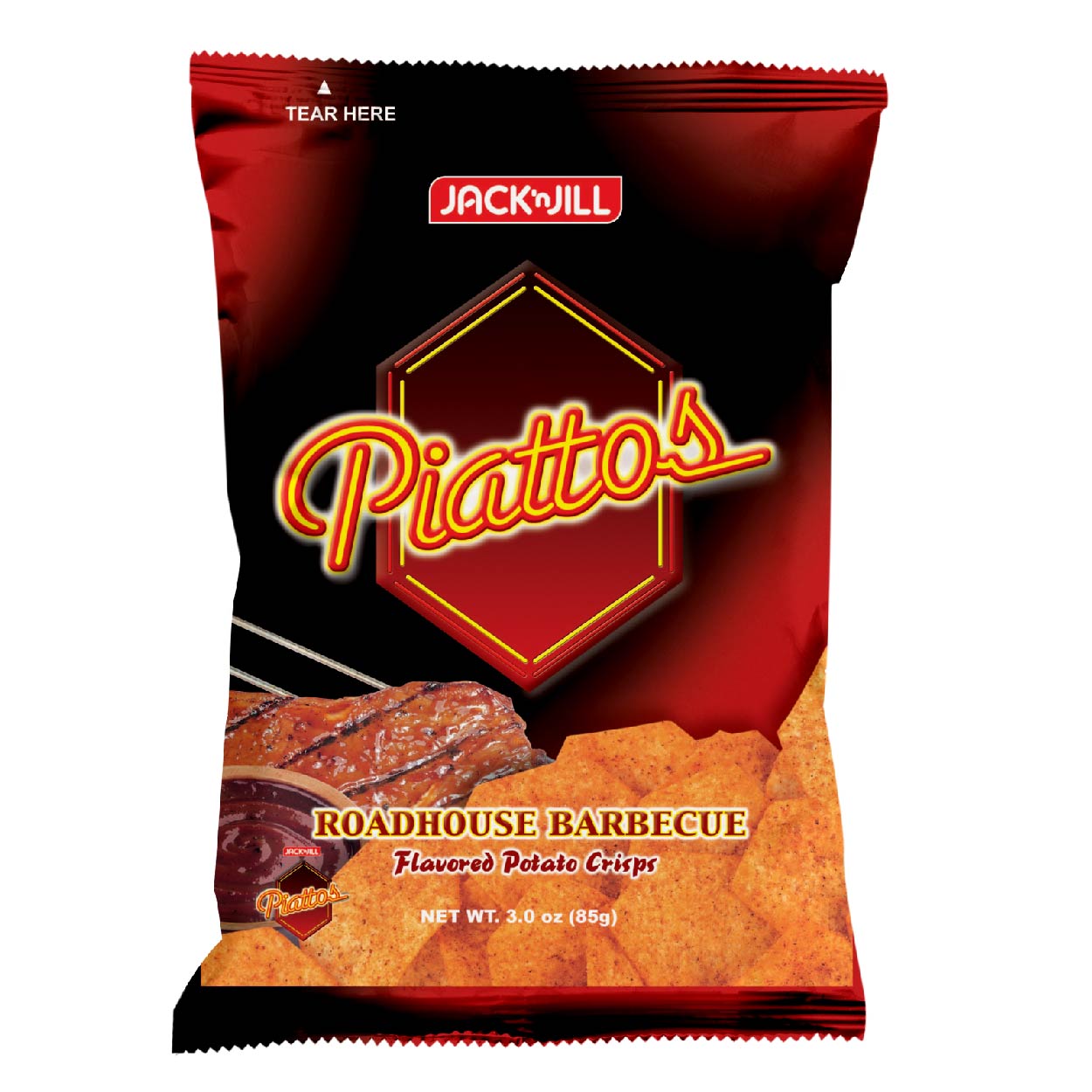 Piattos Potato Crisps Roadhouse Barbecue 85g