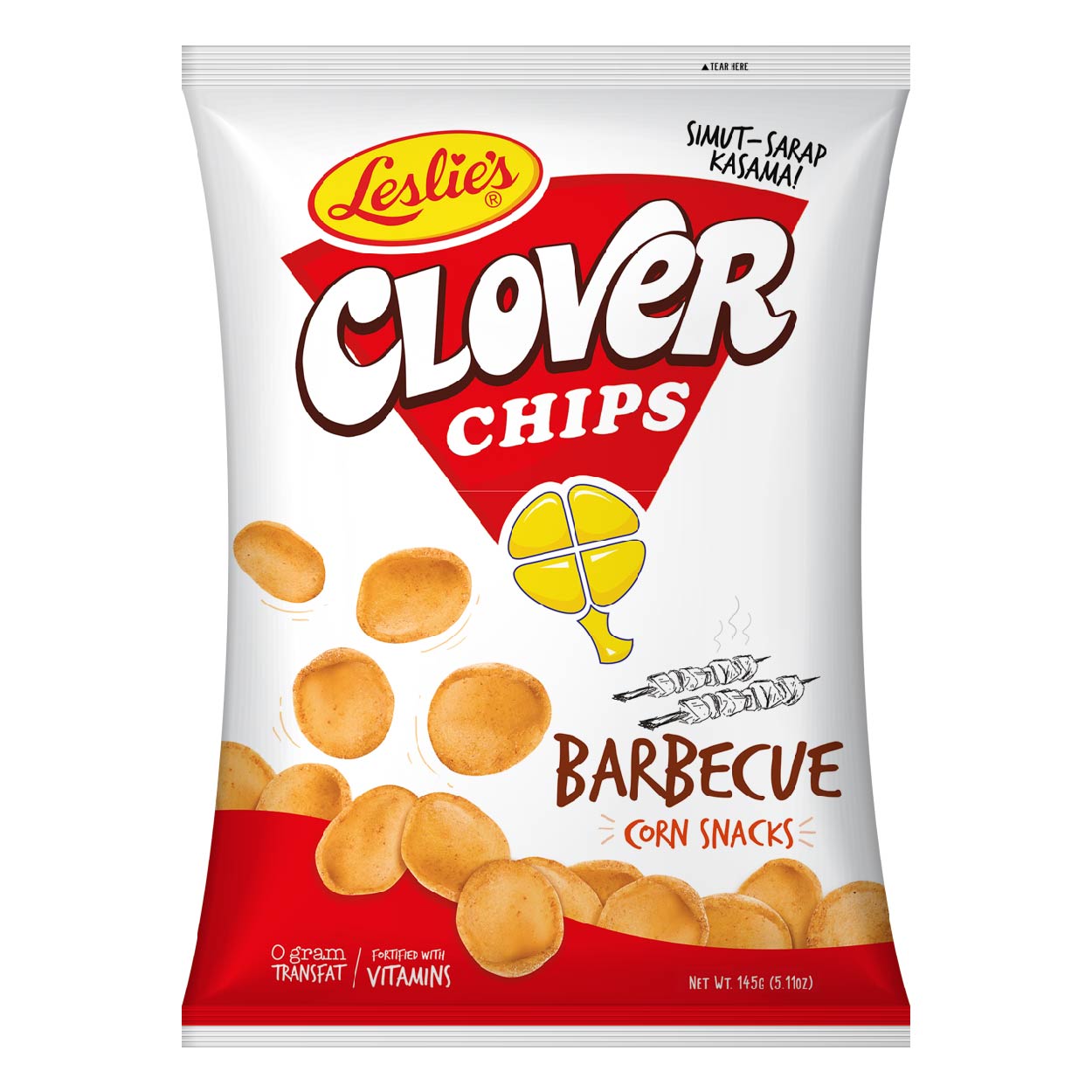Clover Chips Corn Snacks Barbeque 145g