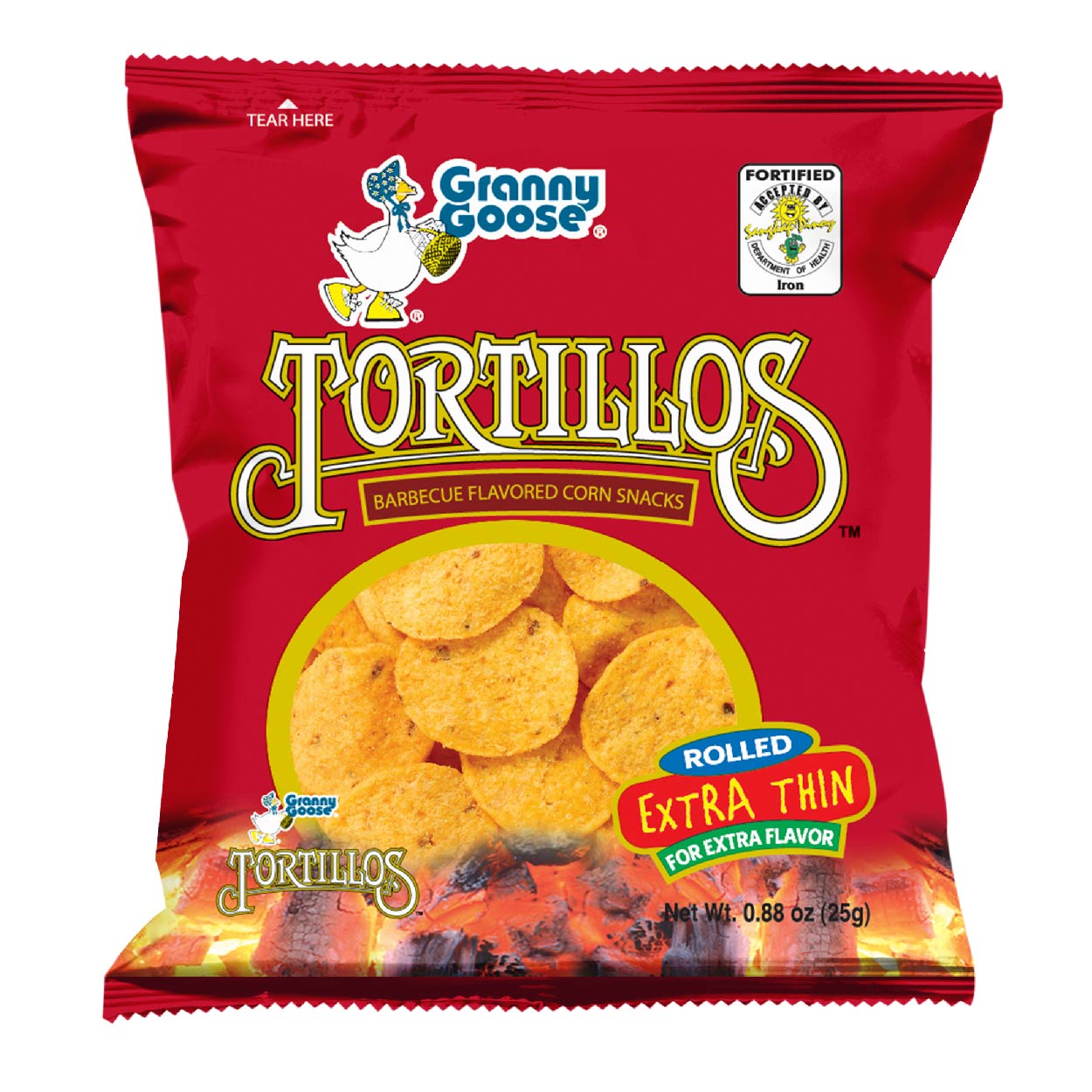 Granny Goose Tortillos Corn Snacks Barbeque 25g