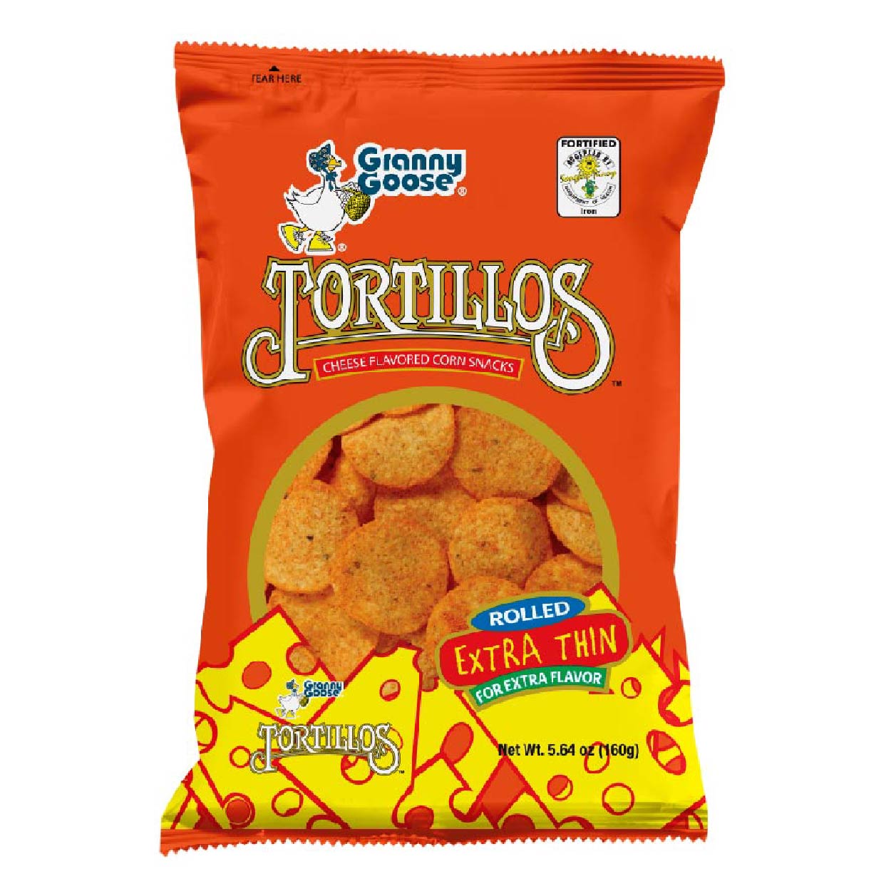 Granny Goose Tortillos Corn Snacks Cheese 160g