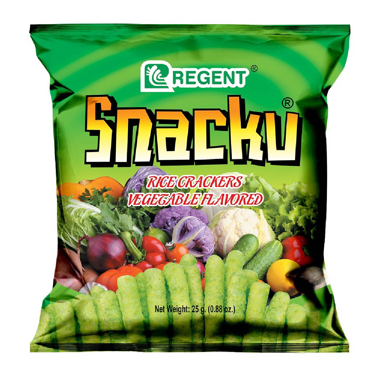 Regent Snacku Rice Crackers Vegetable Flavored 25g