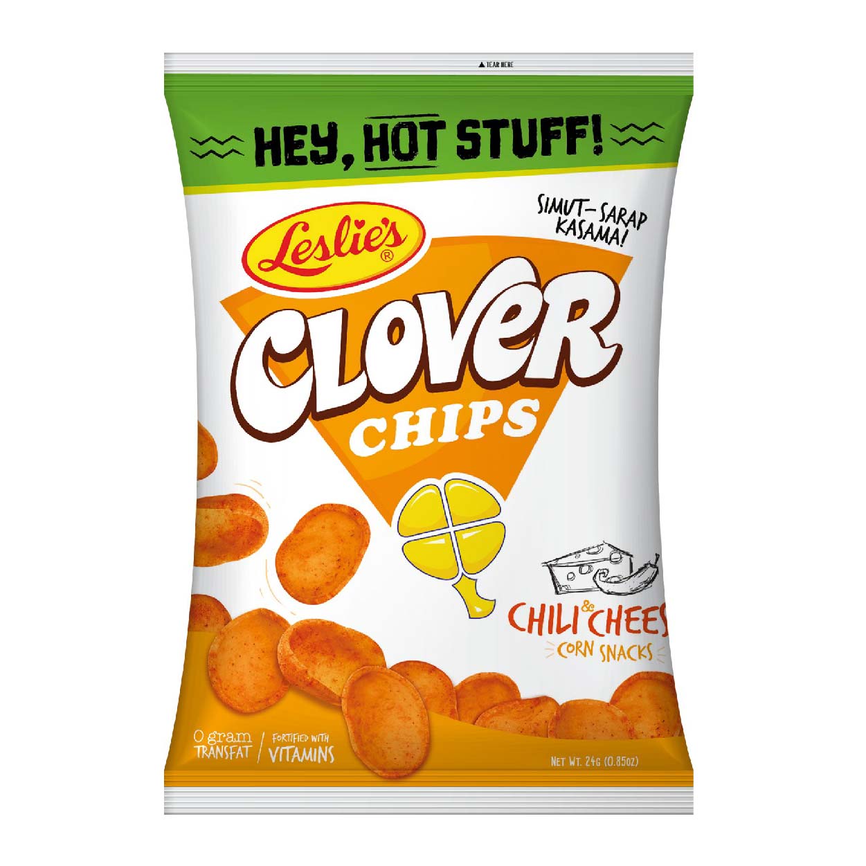 Clover Chips Corn Snacks Chili & Cheese 24g