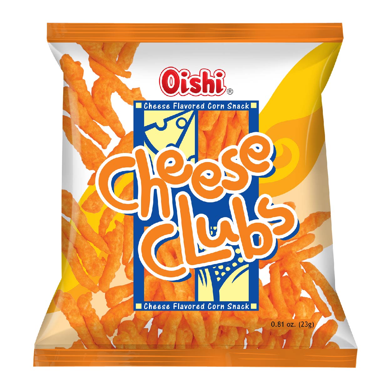 Oishi Cheese Clubs Corn Snack 23g