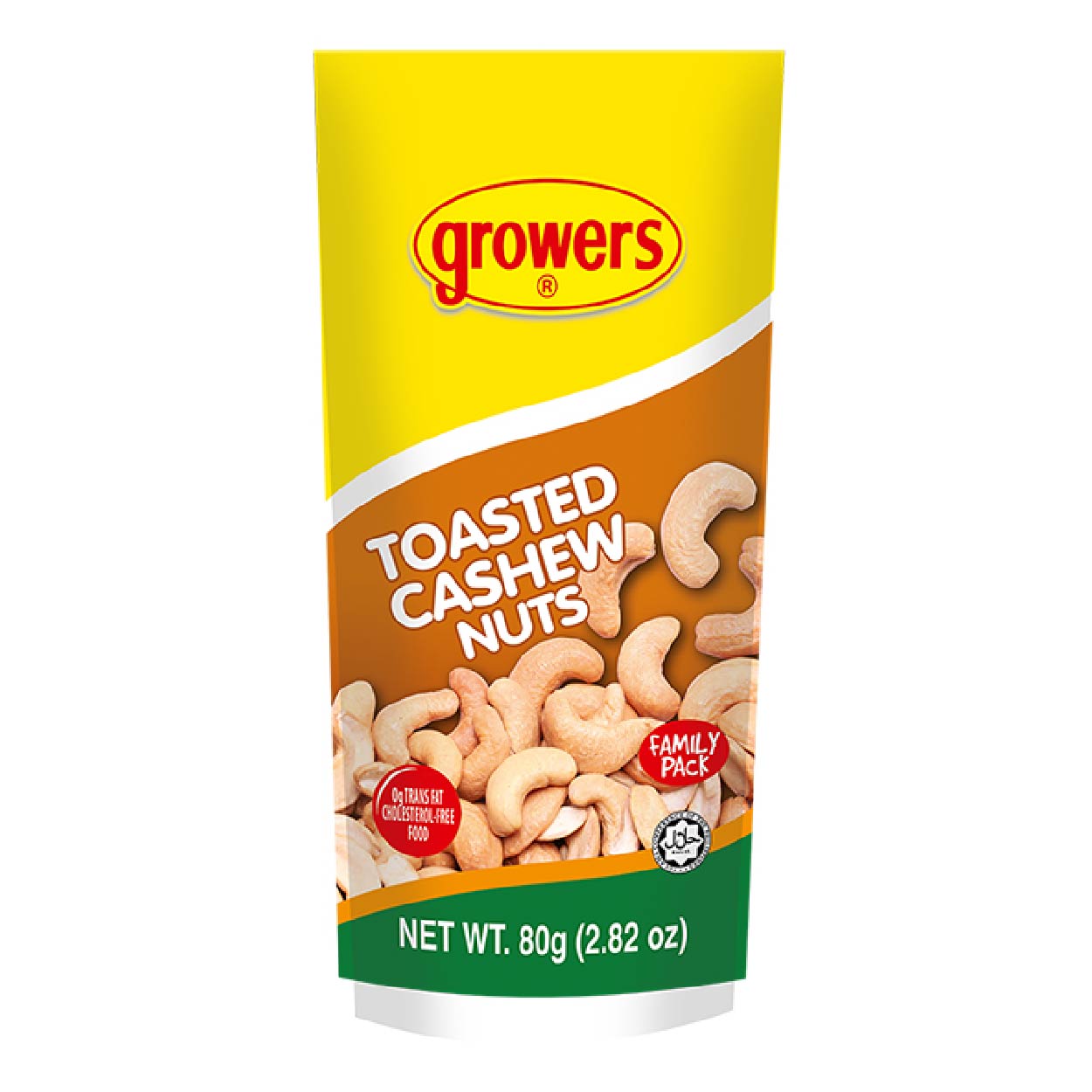 Growers Toasted Cashew Nuts 80g