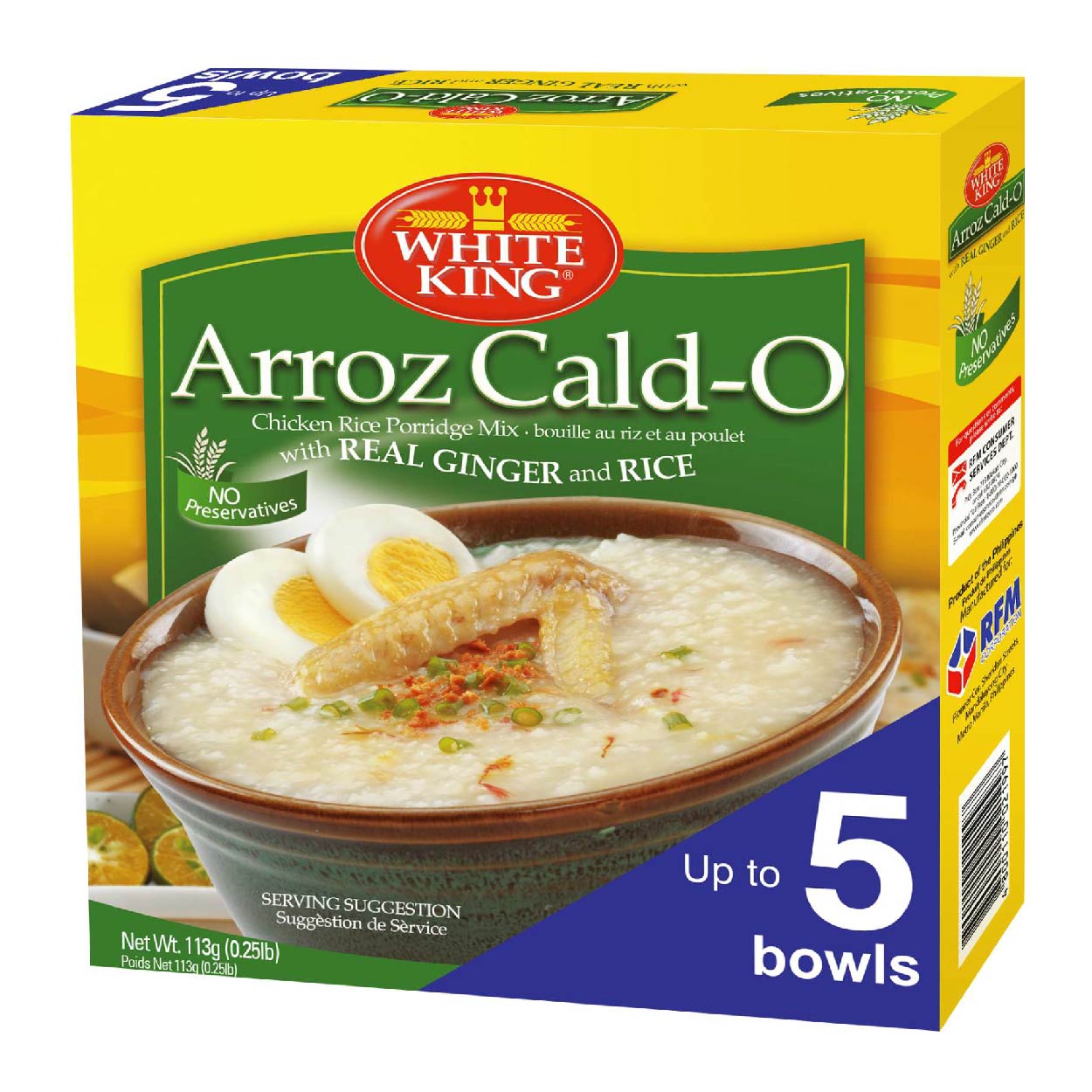 White King Arroz Cald-O Chicken Rice Porridge Mix 113g