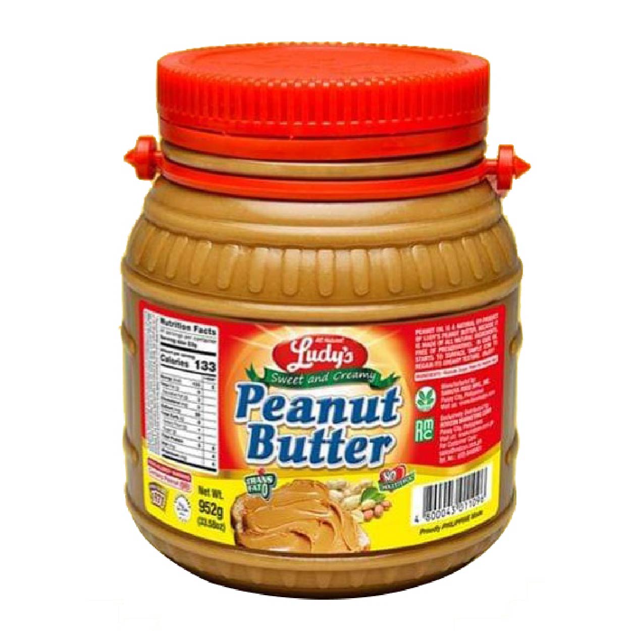Ludy's Sweet & Creamy Peanut Butter Plastic Jar 952g