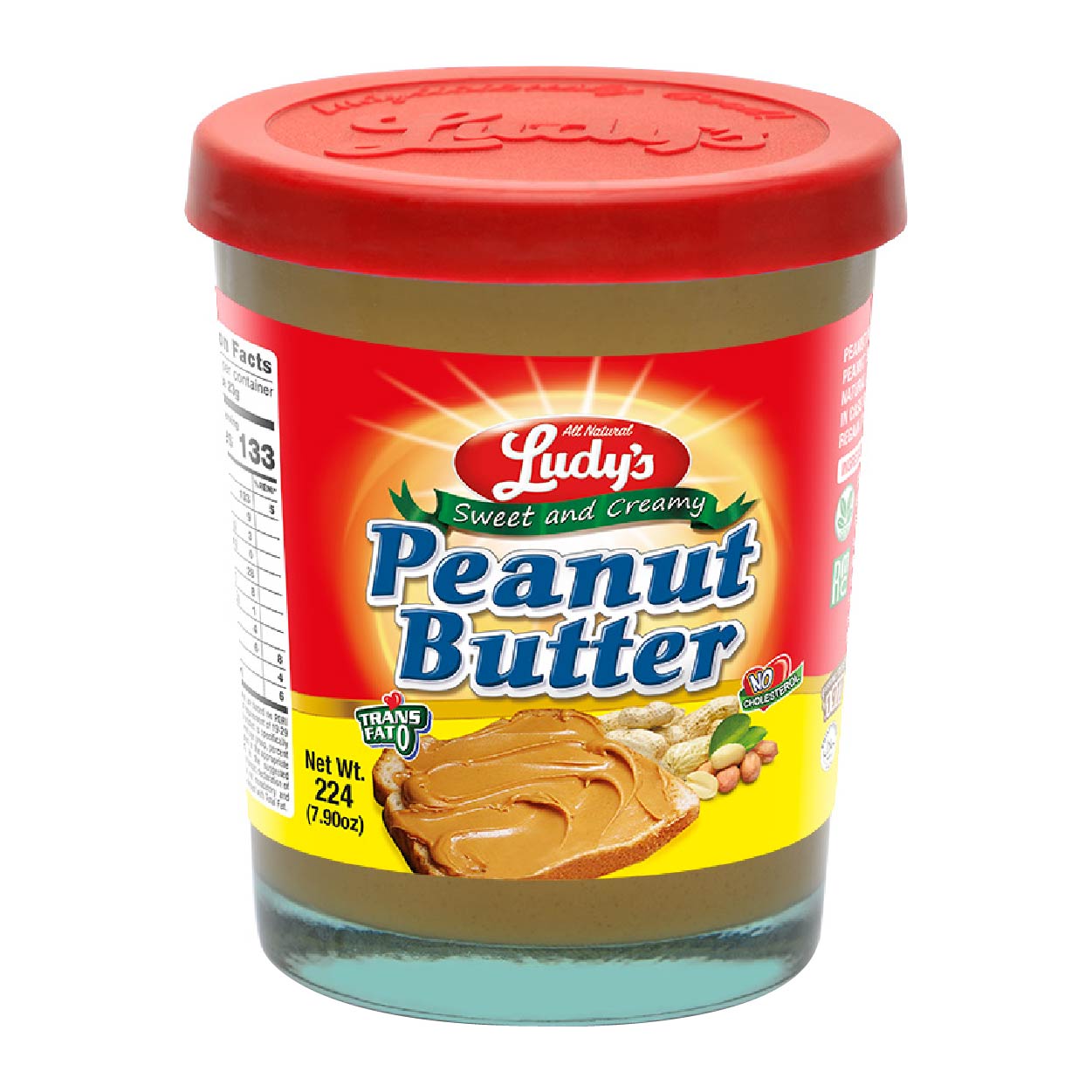 Ludy's Sweet & Creamy Peanut Butter Bottle 224g
