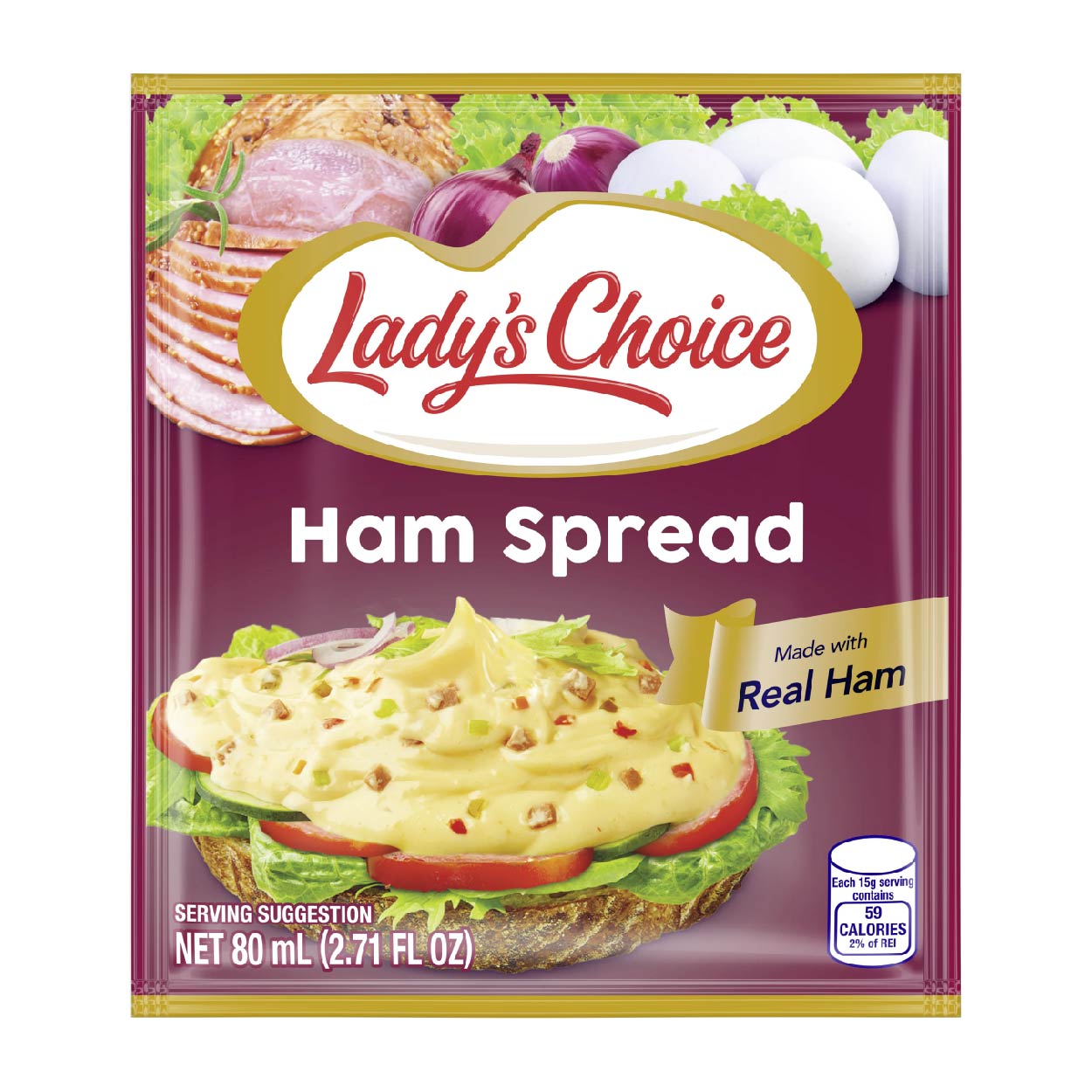 Lady's Choice Ham Spread Sachet 80ml