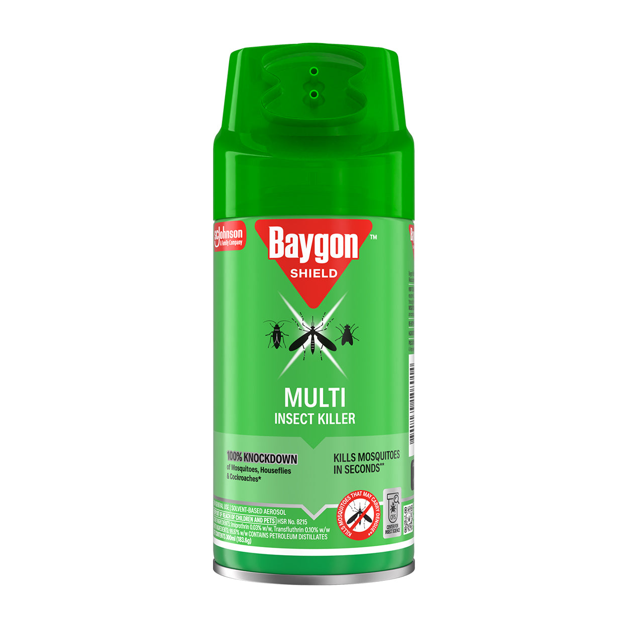 Baygon Shield Multi Insect Killer Aerosol 300ml