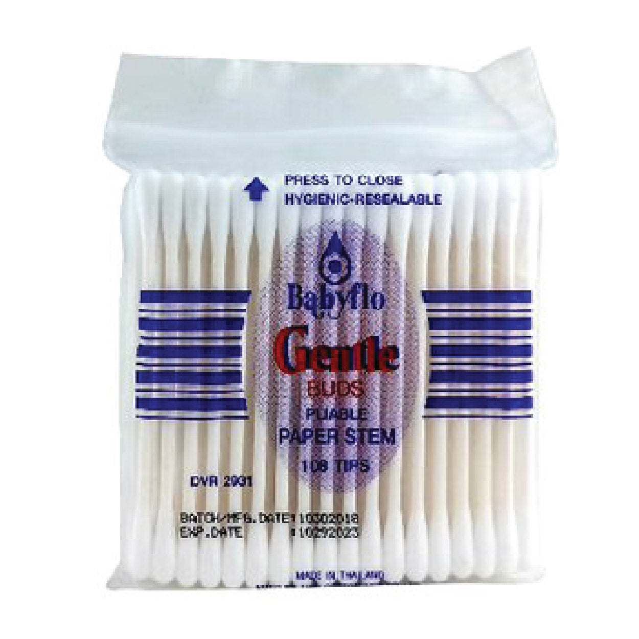 Babyflo Gentle Cotton Buds Paper 108 Tips