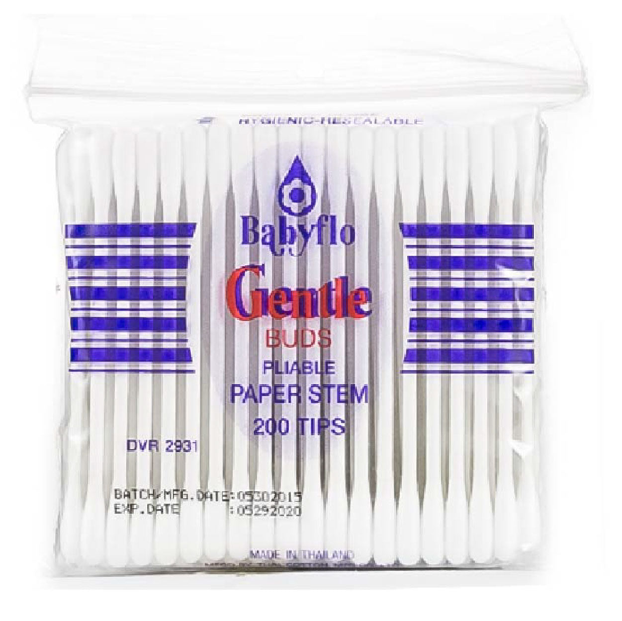 Babyflo Gentle Cotton Buds Paper 200 tips