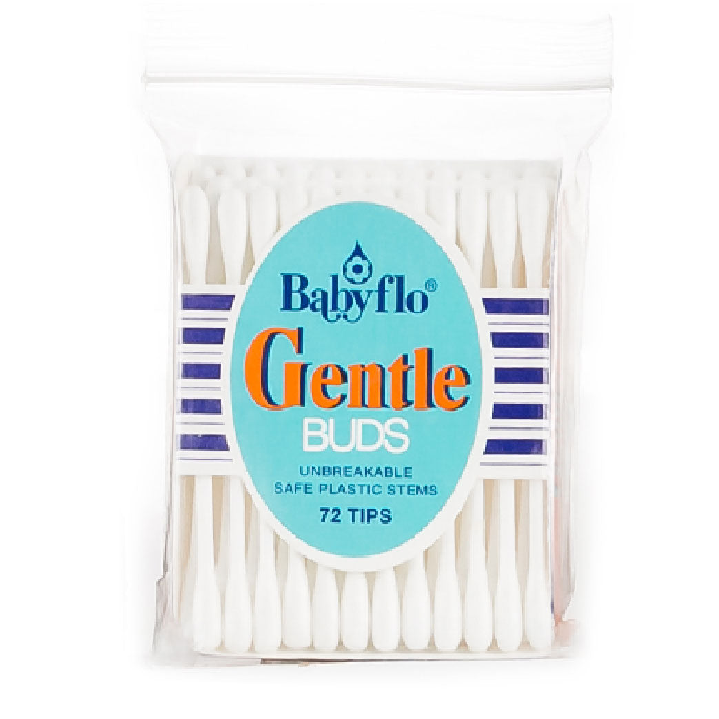 Babyflo Gentle Cotton Buds Plastic White 72 tips