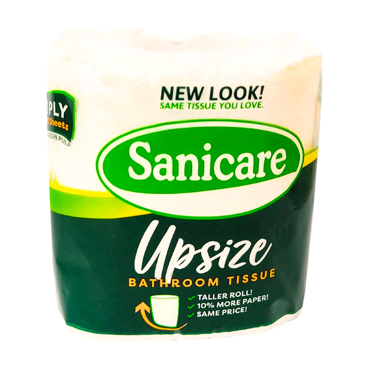 Sanicare Bathroom Tissue Upsize 2 Ply 400 sheets 1 Roll