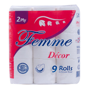 Femme Bathroom Tissue 2 Ply 300 sheets 9 Rolls