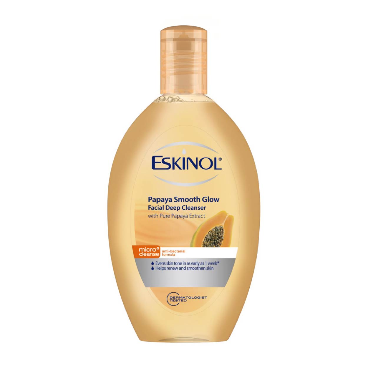 Eskinol Papaya Smooth Glow Facial Deep Cleanser Pure Papaya 225ml