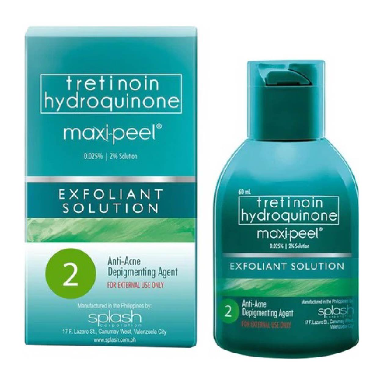 Maxi-Peel Exfoliant Solution #2 Anti-Acne Depigmenting Agent 60ml