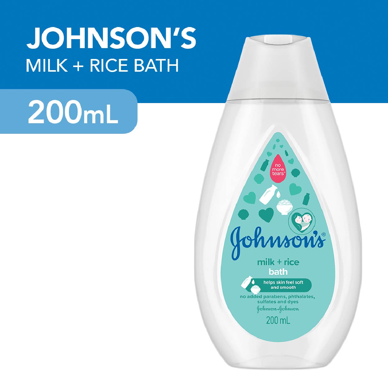 Johnsons Baby Bath Milk + Rice 200ml