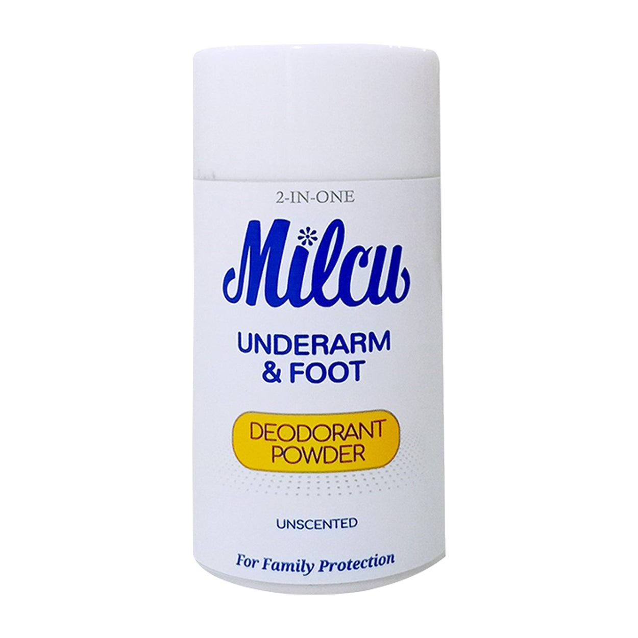 Milcu 2in1 Underarm & Foot Deodorant Powder Unscented 40g